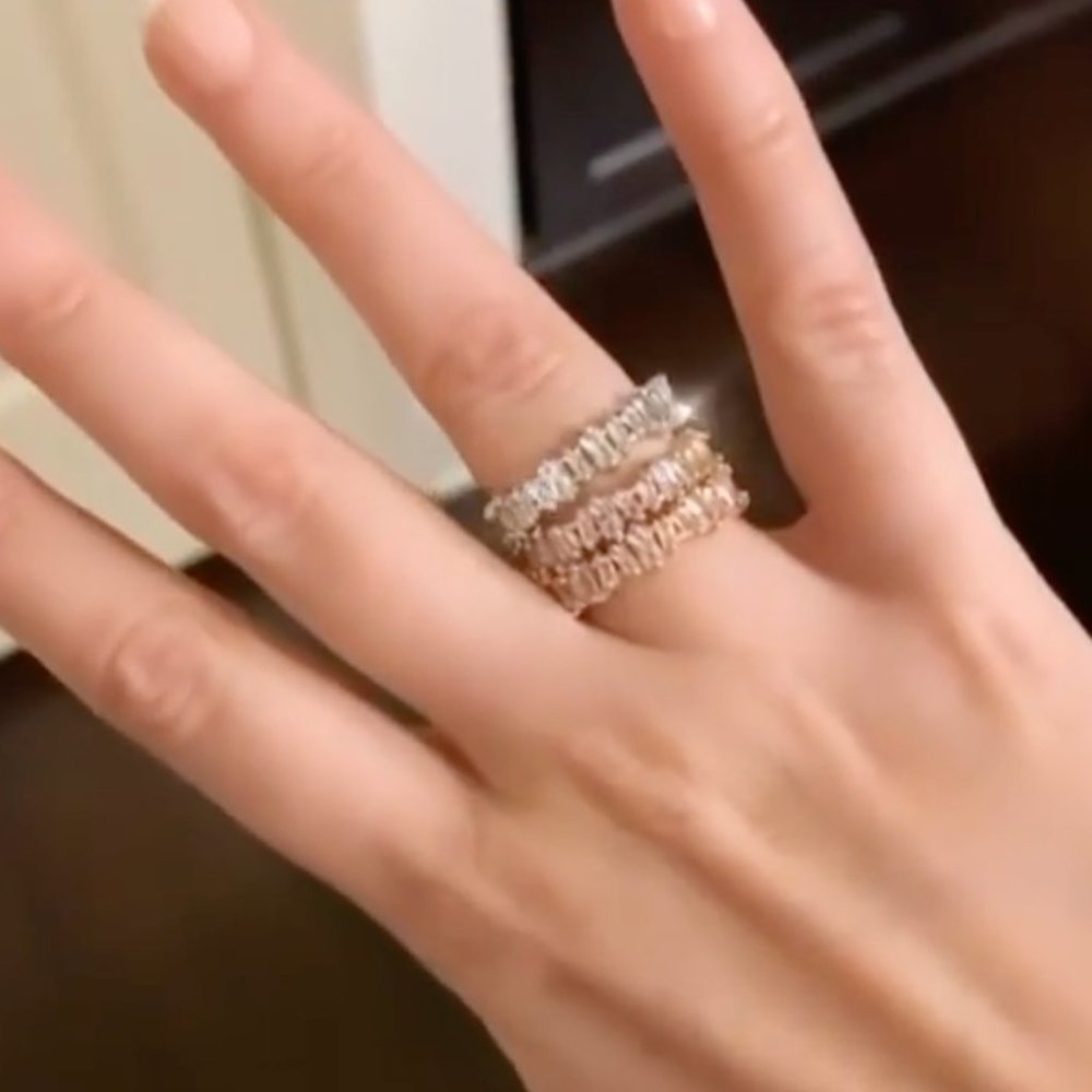 ✅NEW! HIGH QUALITY ZIRCONIA ABSTRACT STONES RING - Picture 3 of 4